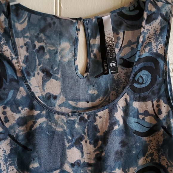 Kensie Fall Floral Print Sheer Tank - Picture 2 of 3